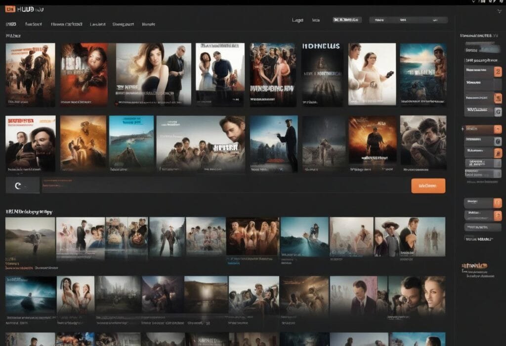 A homepage view of hdhub4u showcasing movie posters.