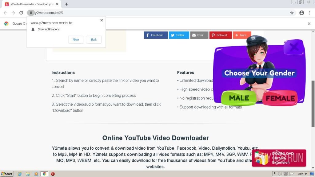 y2meta com interface showcasing YouTube video download