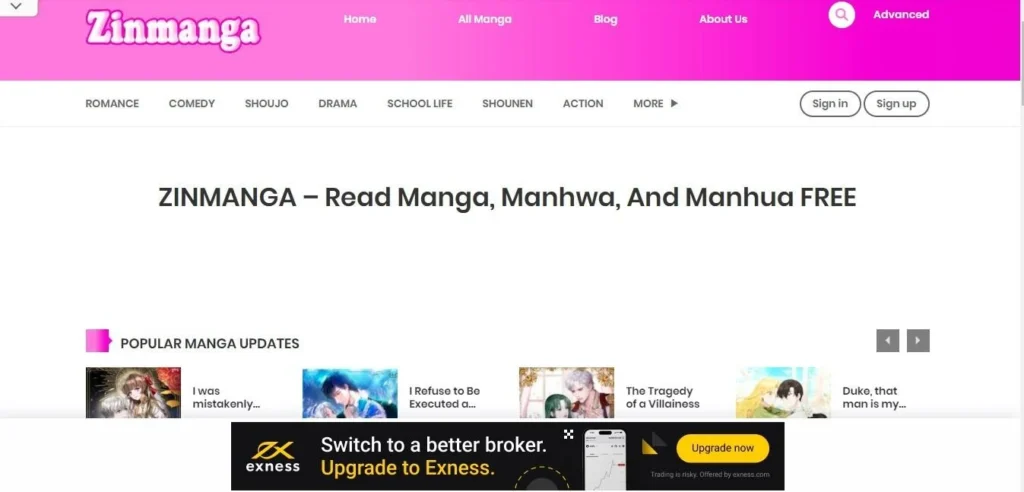 Zinmanga: A Free Manga Library to Explore Now