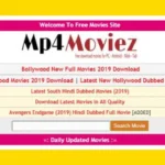 A visual representation of the MP4Moviez site featuring movie download options.