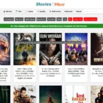 A vibrant image showing the moviesmore platform with popular movies and TV shows displayed in a sleek user-friendly interface.