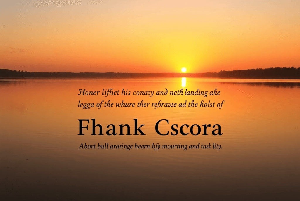 A serene image symbolizing reflection on Frank Csorba's life and untimely death.